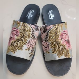 Shellys London women's sandals, EU size 40 (US 9), floral.
